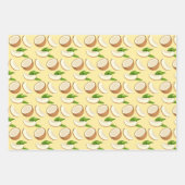 Tropische kokosnoten inpakpapier vel (Voorkant)