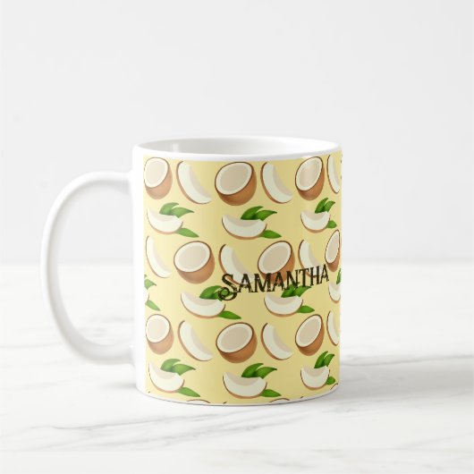 Tropische kokosnoten koffiemok (Links)