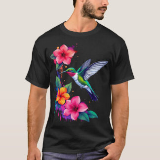 Tropische Kolibrie Bloem T-shirt
