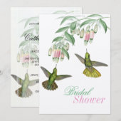 Tropische Kolibrie Bloemachtige Bruiloft Bruidspaa Kaart (Voorkant / Achterkant)