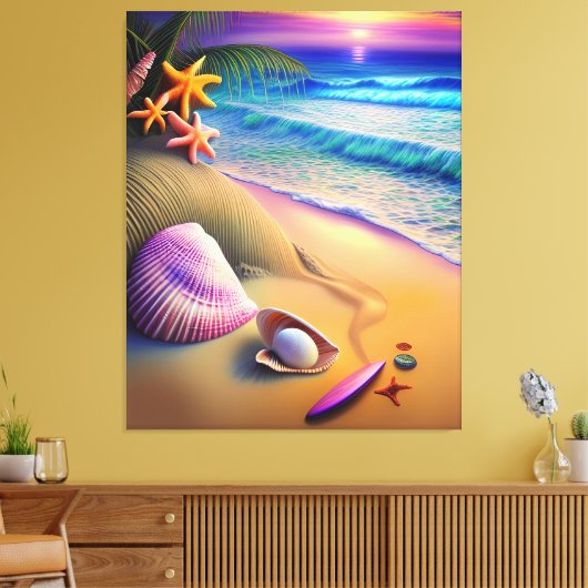 Tropische koortsvlek canvas afdruk (Insitu (Woonkamer))