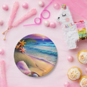 Tropische koortsvlek papieren bordje (Feest)