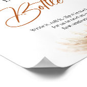 Tropische koperen roestige bloemen Brief in een Fl Poster (Hoek)