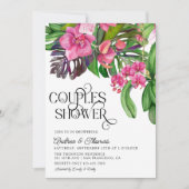 Tropische koppels Douche Uitnodiging (Voorkant)