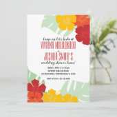 tropische koppels HUWELIJKSDOUCHE luau uitnodiging (Staand voorkant)