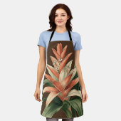 Tropische Koraal Bromelia Botanisch  Schort (Gedragen)