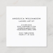 Tropische koraalas penseel script vierkante visitekaartje (Achterkant)