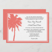 Tropische koraalpalmboom kaart (Voorkant / Achterkant)