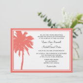 Tropische koraalpalmboom kaart (Staand voorkant)
