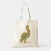 Tropische kraan-Oranje Canvas tas (Achterkant)