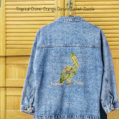 Tropische kraan-Oranje denim jas Denim Jacket