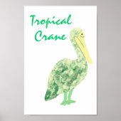 Tropische kraan poster (Voorkant)