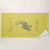 Tropische kraan strandlaken (Voorkant)