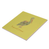 Tropische kraan tegeltje (Zijkant)