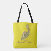 Tropische kraan tote bag (Achterkant)