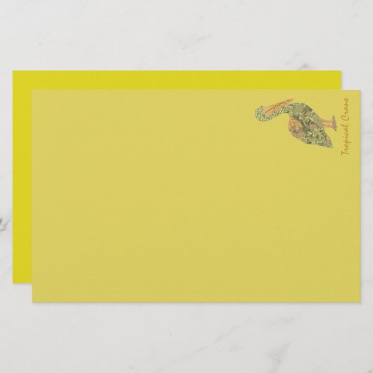 Tropische kraanfabriek briefpapier (Voorkant / Achterkant)