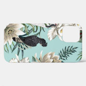 Tropische kraanvogel, papegaai, lotusvloed Case-Mate iPhone case (Achterkant (horizontaal))