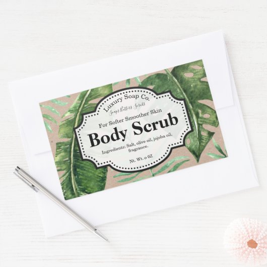 Tropische Kraft Body Scrub Label (Envelop)
