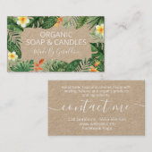 Tropische Kraft Handmade Soap and Candles Visitekaartje (Voorkant / Achterkant)