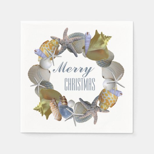 Tropische Krans Kerstfeest Papier Servetten (Voorkant)