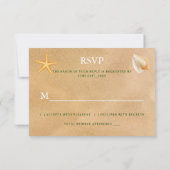 Tropische krans Sandy Beach bruiloft RSVP Kaartje (Achterkant)