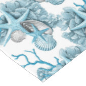 Tropische kreeften schelpen koraal blauw zilver tafelkleed (Gekanteld)