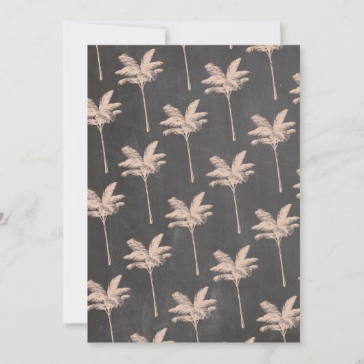 Tropische krijtrouwkaart voor jubileum met Aloha-t Kaart (Achterkant)