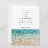 Tropische kristal heldere oceaan golven strand bru kaart (Voorkant)