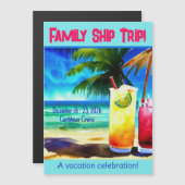 Tropische kruising van de zijdeur van de kruising magnetische uitnodiging (Voorkant / Achterkant)