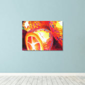 Tropische kumquat oranje fruitwaterverf canvas afdruk (Insitu (Houten vloer))