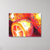 Tropische kumquat oranje fruitwaterverf canvas afdruk (Voorkant)