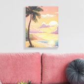 Tropische kunst aan de muur - Bring Paradise Home Canvas Afdruk (Insitu (Woonkamer))