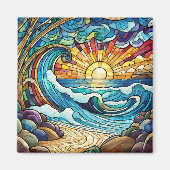 Tropische kunst magneet (Voorkant)