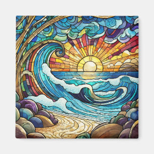 Tropische kunst magneet