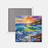Tropische kunst magneet (Voorkant / Achterkant)