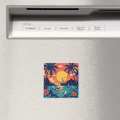 Tropische kunst magneet (Insitu (Vaatwasser))