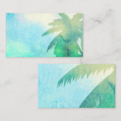 Tropische kunst visitekaartje sjabloon palmboom (Voorkant / Achterkant)