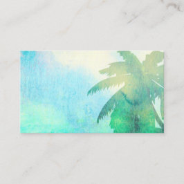 Tropische kunst visitekaartje sjabloon palmboom