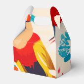 Tropische kunstpartij in het gunstiger vak bedankdoosjes (Achterkant)