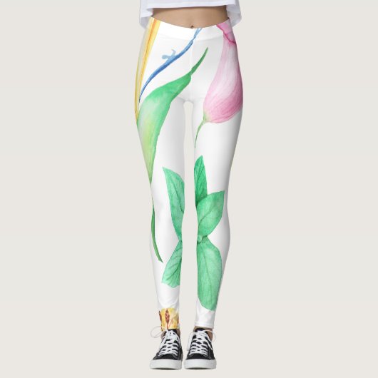 Tropische kunstwerken leggings (Voorkant)