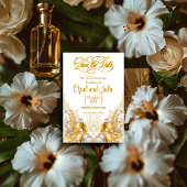 Tropische kust gouden bruiloft RSVP kaartje