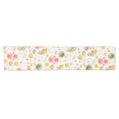 Tropische kust Hand getrokken bloemen en schelpen Korte Tafelloper (Horizontaal)