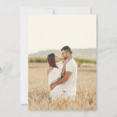 Tropische Kust Hand Getrokken Bloemen Schelpen Huw Save The Date (Achterkant)