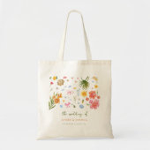 Tropische Kust Hand Getrokken Bloemen Schelpen Huw Tote Bag (Voorkant)