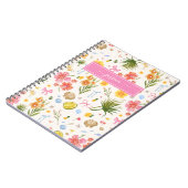 Tropische Kust Hand Getrokken Bloemen & Schelpen N Notitieboek (Linkerzijde)