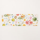 Tropische Kust Hand getrokken Bloemen Zeeschelpen Yogamat (Achterkant (horizontaal))