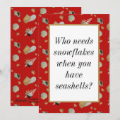 Tropische Kust Kerstfeest Kaart Vakantie Groeten (Voorkant / Achterkant)