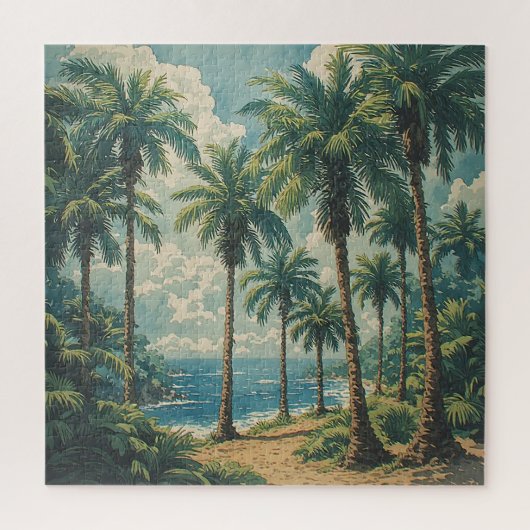 Tropische Kust Oase Legpuzzel (Verticaal)