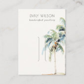 Tropische Kust Palm Tree Hairpin Display Visitekaartje (Voorkant)