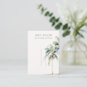 Tropische Kust Palm Tree Hairpin Display Visitekaartje (Staand voorkant)
